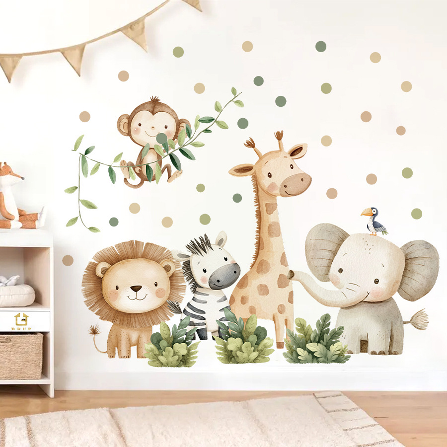 Baby Nursery Boy - Pegatinas de pared de animales del