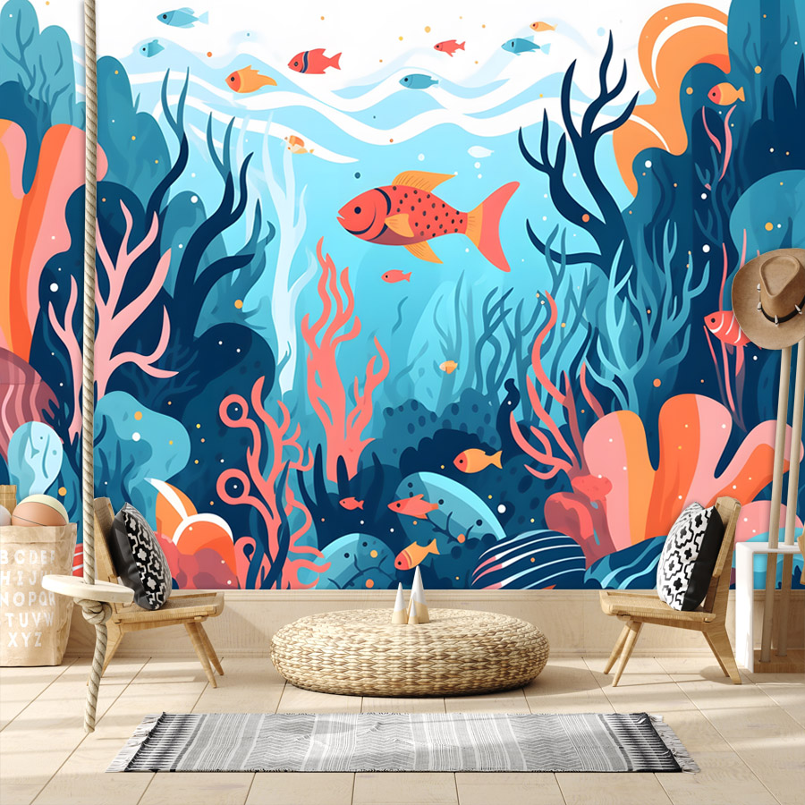 Baby Nursery Peel And Stick Wallpaper - Papel Tapiz Autoadhesivo con Dibujos Animados
