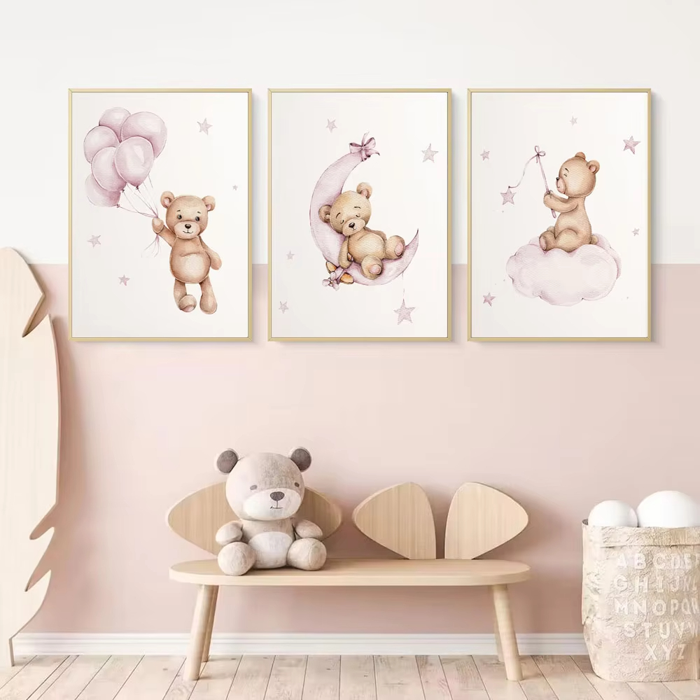 Baby Nursery Decor Girl - Decoración de Pared para Habitación Infantil