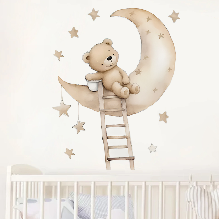 Lindo oso estrella nube pegati - Baby Nursery Decor Girl reseña y precio
