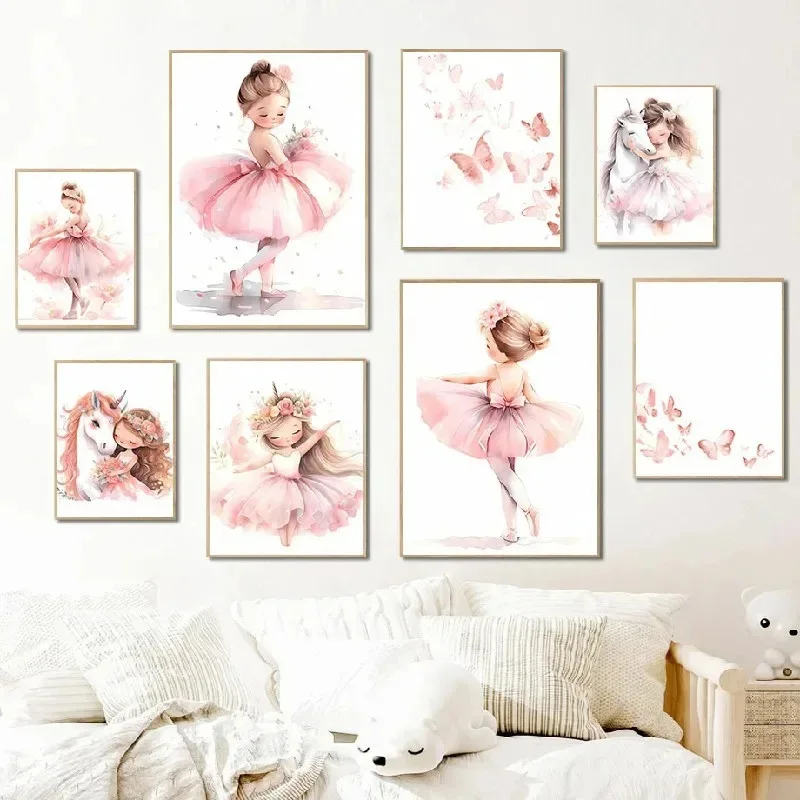 Póster de mariposa y unicornio - Baby Nursery Decor Girl reseña y precio