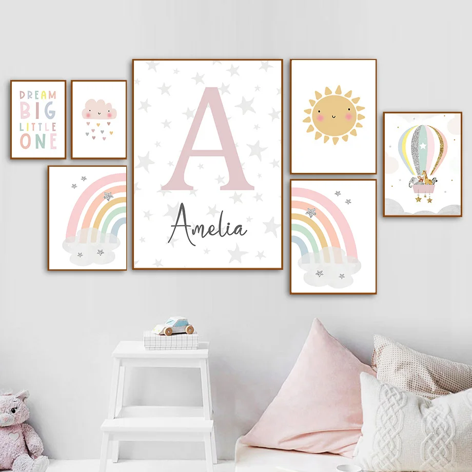 Pósteres nórdicos de jirafa, e - Baby Nursery Decor Girl reseña y precio