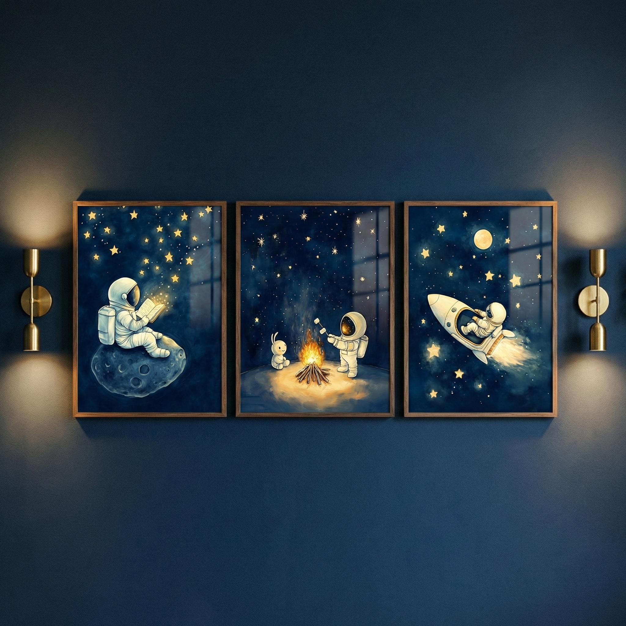 Set de 3 Cuadros Decorativos E - Baby Nursery Frames reseña y precio