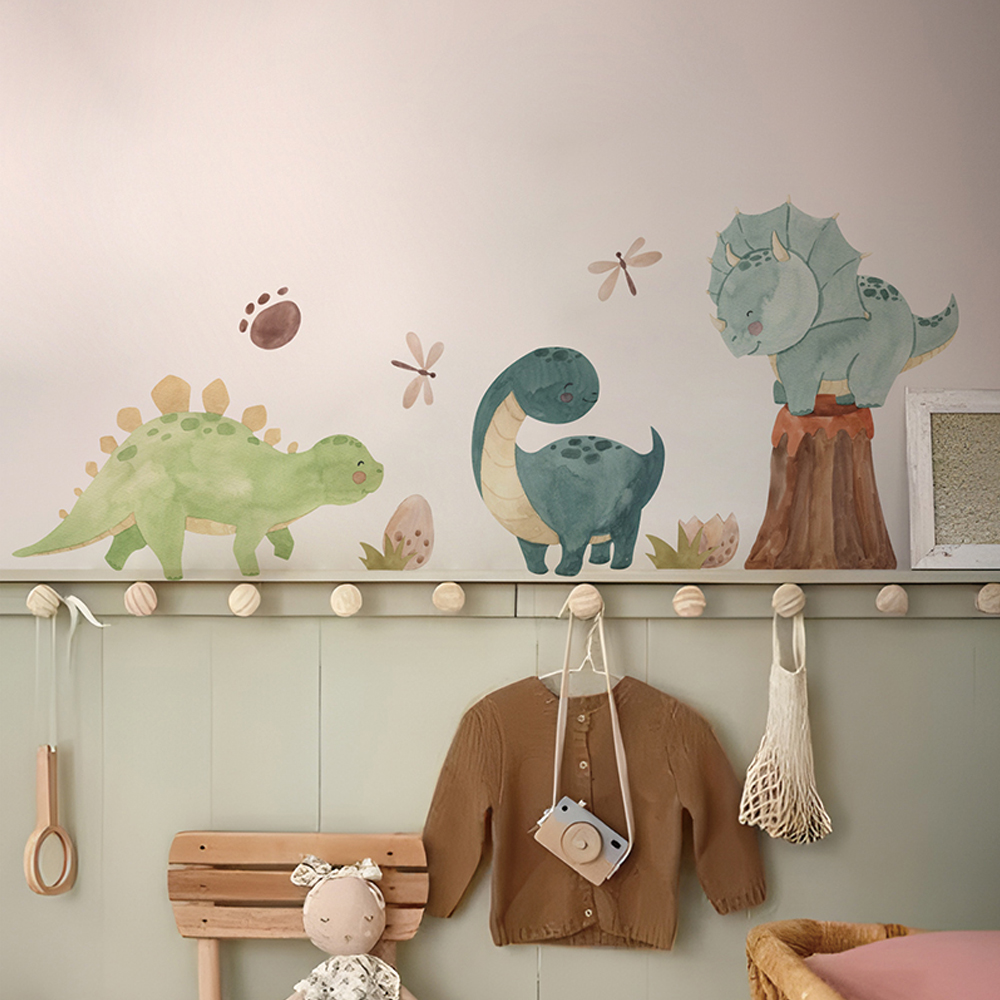 Calcomanías de pared de dinosa - Baby Nursery Decor Girl reseña y precio