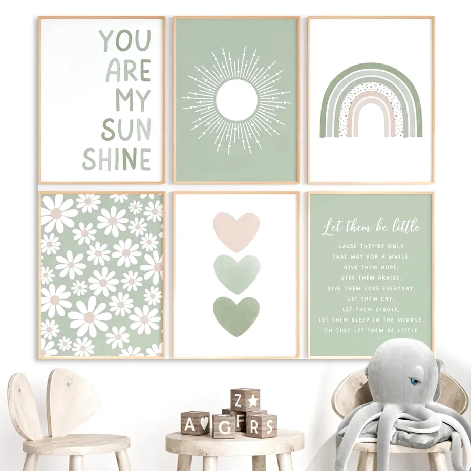 Póster de lienzo sin marco con - Baby Nursery Wall Lights reseña y precio